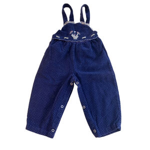 Vintage Baby Unbranded Overalls 18M Blue White